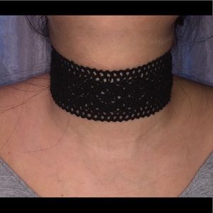 Black Lace Material Choker